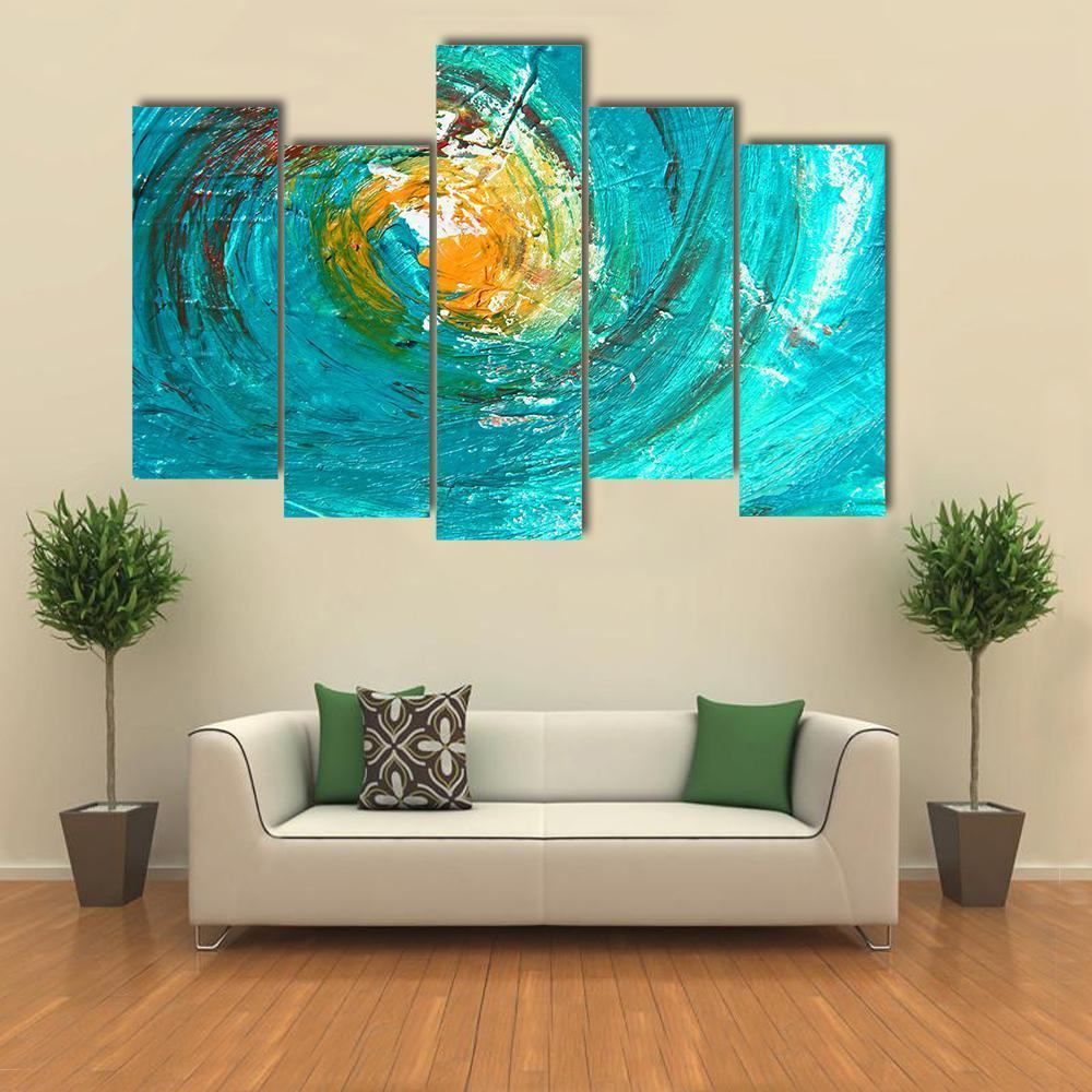Colorful Artwork Canvas Wall Art-5 Pop-Gallery Wrap-47" x 32"-Tiaracle
