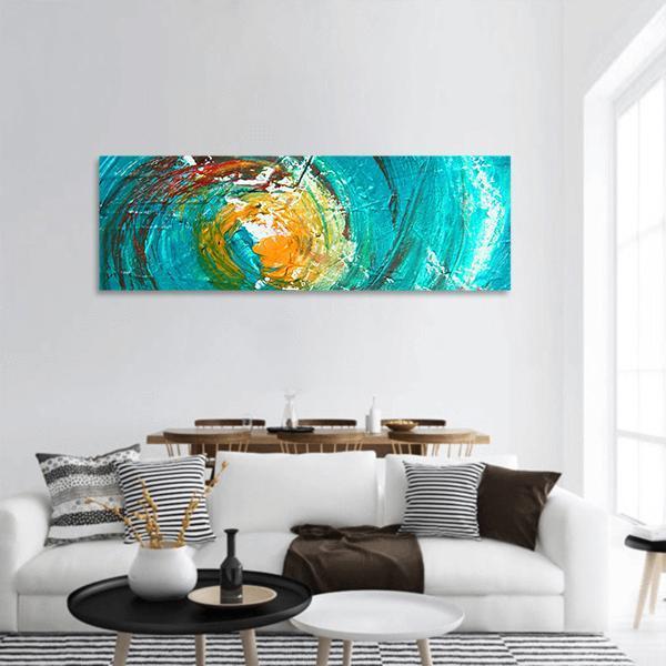 Colorful Artwork Panoramic Canvas Wall Art-3 Piece-25" x 08"-Tiaracle