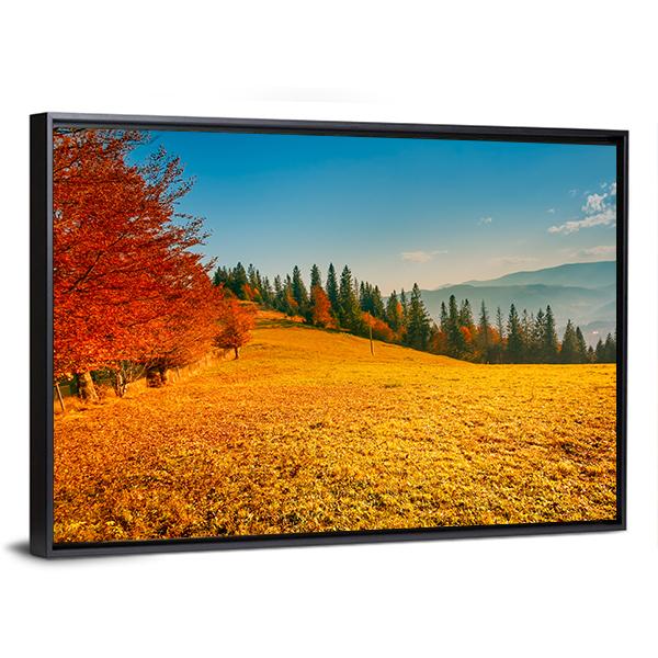 Colorful Autumn Landscape Canvas Wall Art-3 Horizontal-Gallery Wrap-25" x 16"-Tiaracle