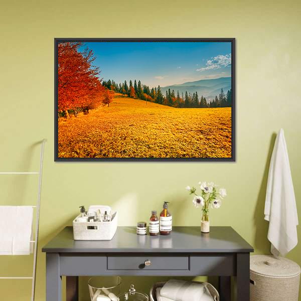 Colorful Autumn Landscape Canvas Wall Art-3 Horizontal-Gallery Wrap-25" x 16"-Tiaracle
