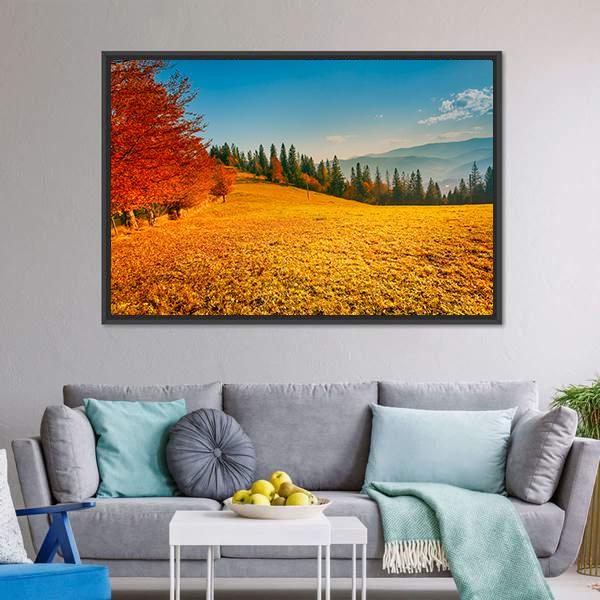 Colorful Autumn Landscape Canvas Wall Art-3 Horizontal-Gallery Wrap-25" x 16"-Tiaracle