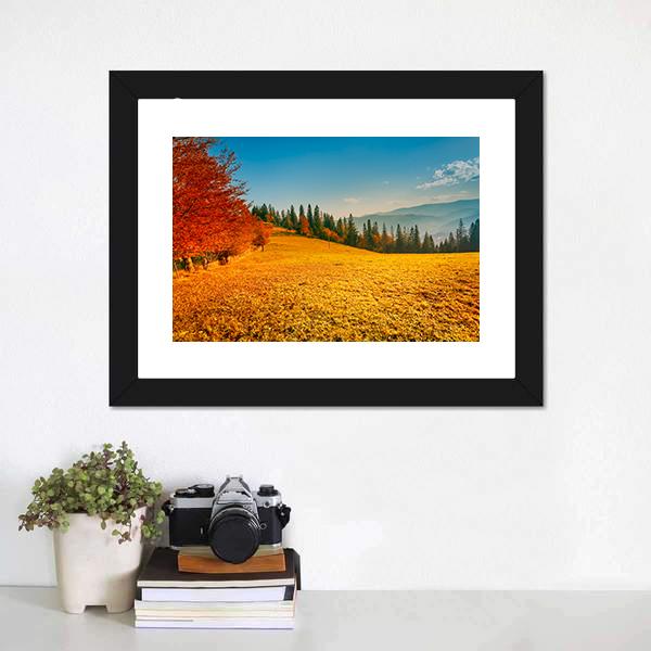 Colorful Autumn Landscape Canvas Wall Art-3 Horizontal-Gallery Wrap-25" x 16"-Tiaracle