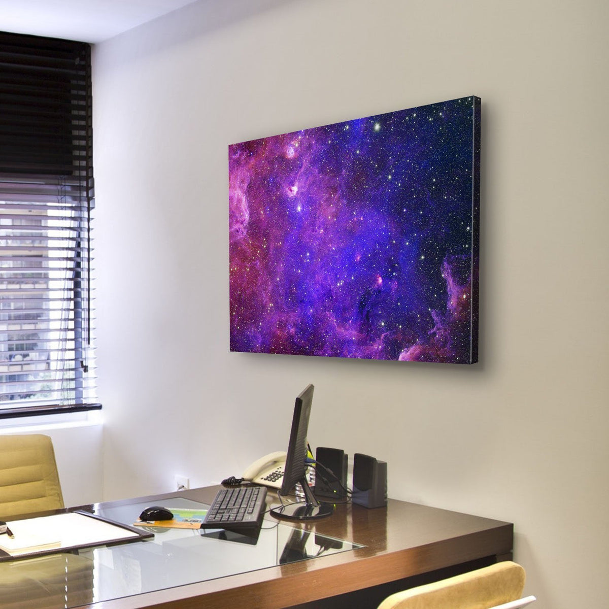 Colorful Carina Nebula Canvas Wall Art-3 Horizontal-Gallery Wrap-25&quot; x 16&quot;-Tiaracle