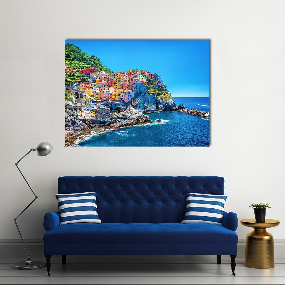 Cinque Terre Italy Canvas Wall Art-1 Piece-Gallery Wrap-36" x 24"-Tiaracle