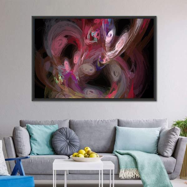 Colorful Digital Fractal Canvas Wall Art-5 Horizontal-Gallery Wrap-22" x 12"-Tiaracle