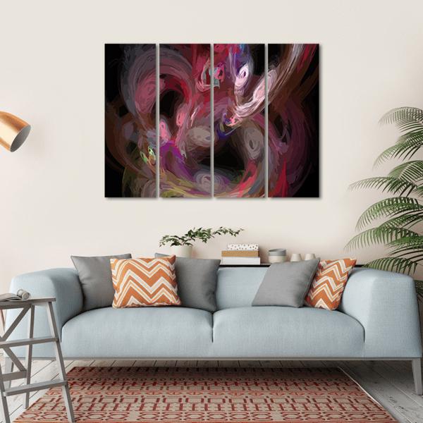 Colorful Digital Fractal Canvas Wall Art-4 Horizontal-Gallery Wrap-34" x 24"-Tiaracle