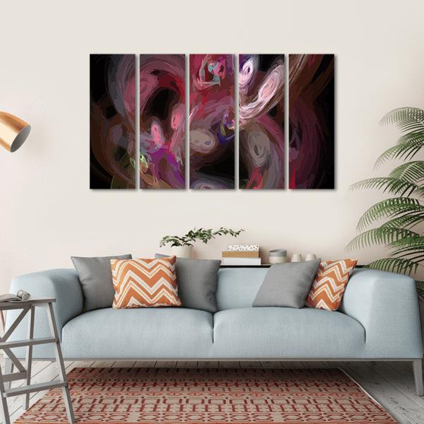 Colorful Digital Fractal Canvas Wall Art-5 Horizontal-Gallery Wrap-22" x 12"-Tiaracle