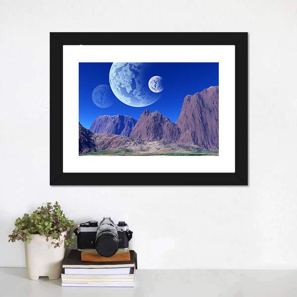 Colorful Fantasy Landscape Canvas Wall Art-3 Horizontal-Gallery Wrap-25" x 16"-Tiaracle