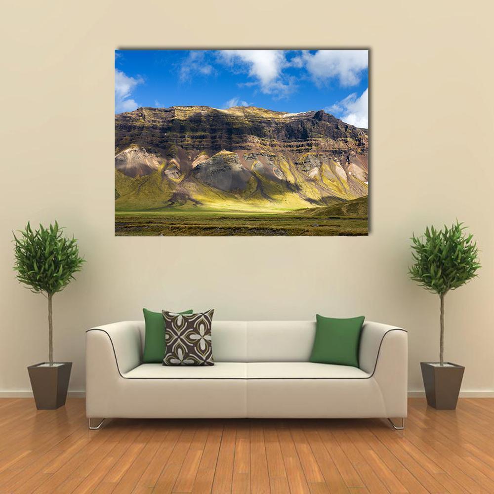 Colorful Fjord In Snaefellsne Canvas Wall Art-1 Piece-Gallery Wrap-48" x 32"-Tiaracle