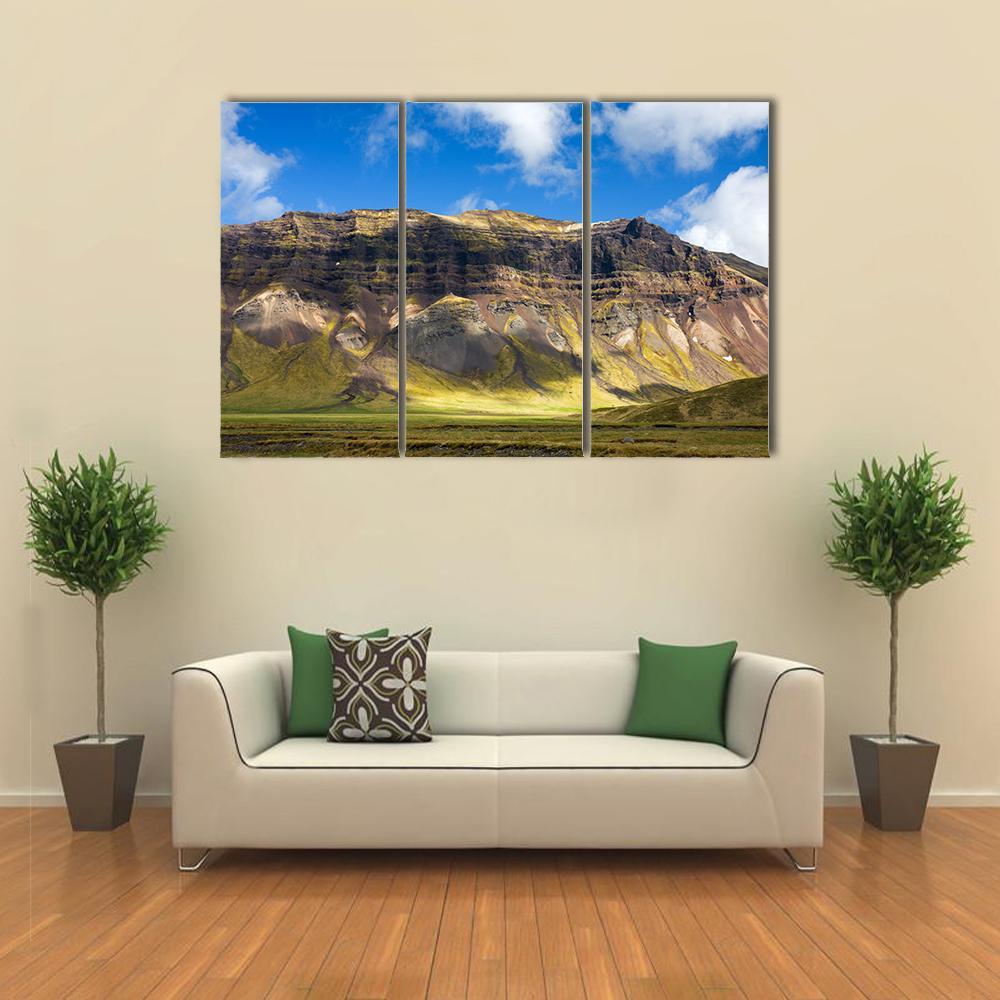 Colorful Fjord In Snaefellsne Canvas Wall Art-3 Horizontal-Gallery Wrap-37" x 24"-Tiaracle