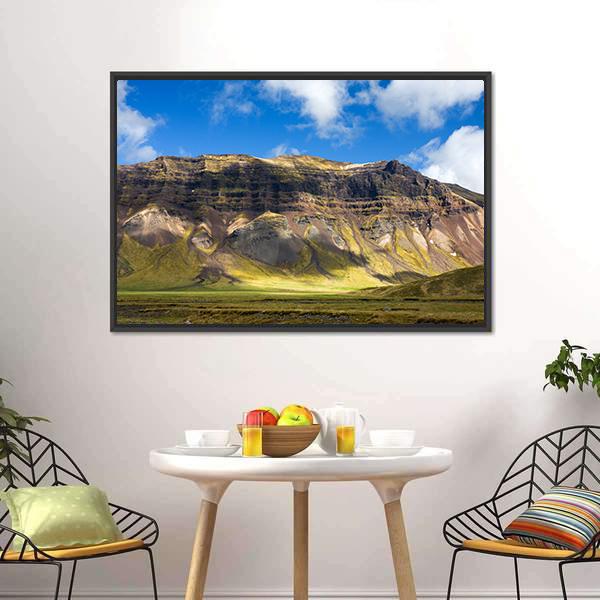 Colorful Fjord In Snaefellsne Canvas Wall Art-1 Piece-Floating Frame-24" x 16"-Tiaracle