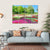 Colorful Flowers In Green Park Canvas Wall Art-4 Horizontal-Gallery Wrap-34" x 24"-Tiaracle