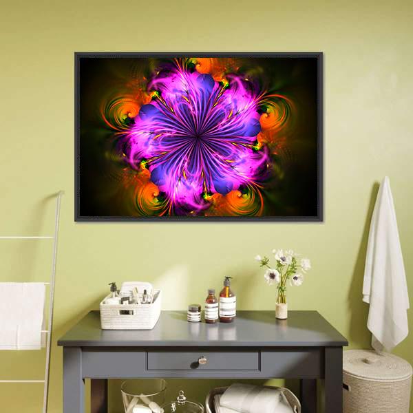 Colorful Fractal Artwork Canvas Wall Art-5 Horizontal-Gallery Wrap-22" x 12"-Tiaracle