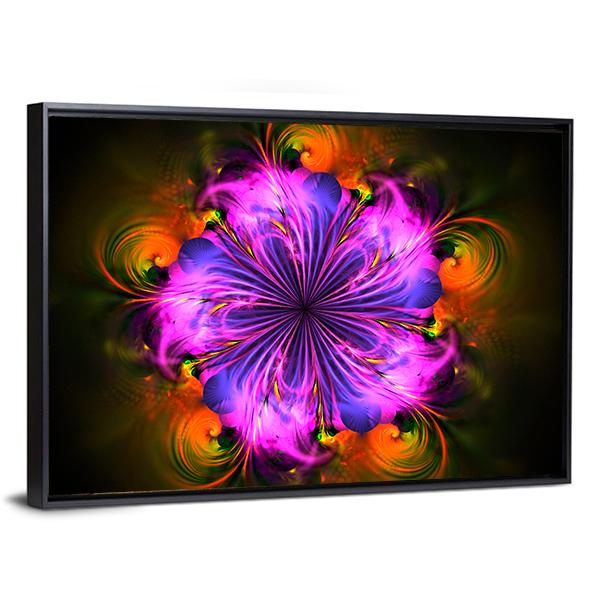 Colorful Fractal Artwork Canvas Wall Art-3 Horizontal-Gallery Wrap-25" x 16"-Tiaracle