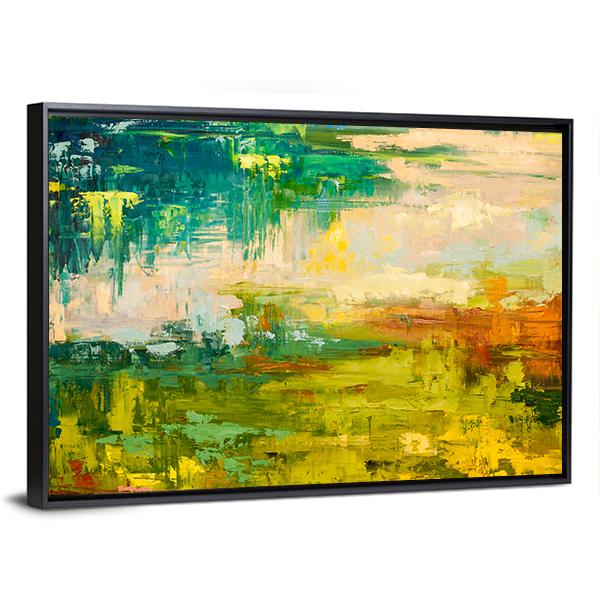 Colorful Hand Drawn Oil Painting Canvas Wall Art-3 Horizontal-Gallery Wrap-25" x 16"-Tiaracle