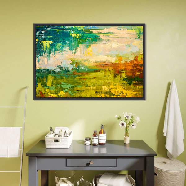 Colorful Hand Drawn Oil Painting Canvas Wall Art-3 Horizontal-Gallery Wrap-25" x 16"-Tiaracle