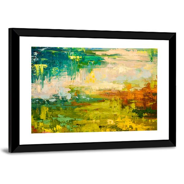 Colorful Hand Drawn Oil Painting Canvas Wall Art-3 Horizontal-Gallery Wrap-25" x 16"-Tiaracle
