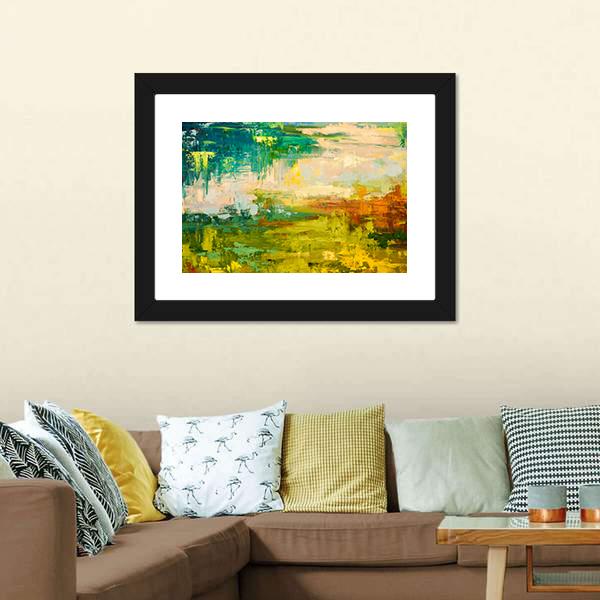 Colorful Hand Drawn Oil Painting Canvas Wall Art-1 Piece-Framed Print-20" x 16"-Tiaracle