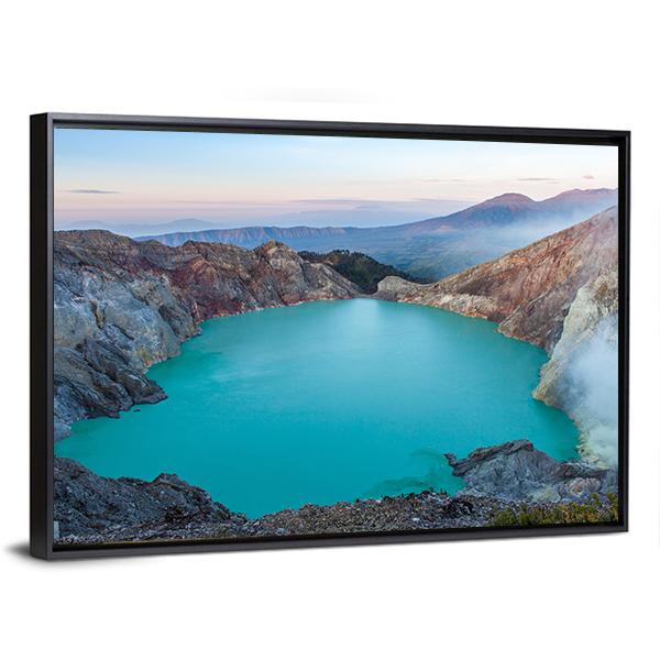 Colorful Ijen Volcano Canvas Wall Art-3 Horizontal-Gallery Wrap-25" x 16"-Tiaracle