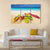 Colorful Kayaks On Beach Canvas Wall Art-3 Horizontal-Gallery Wrap-37" x 24"-Tiaracle