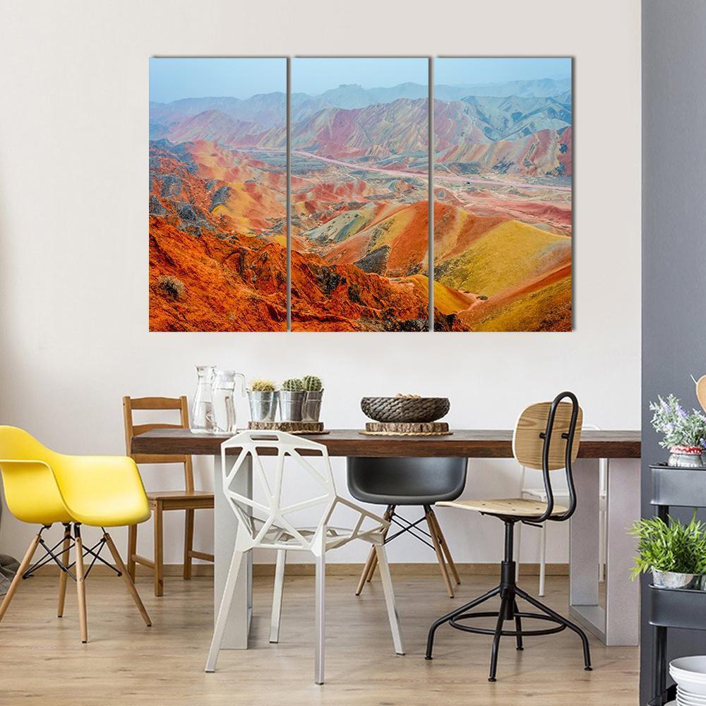 Colorful Landscape China Canvas Wall Art-4 Pop-Gallery Wrap-50" x 32"-Tiaracle