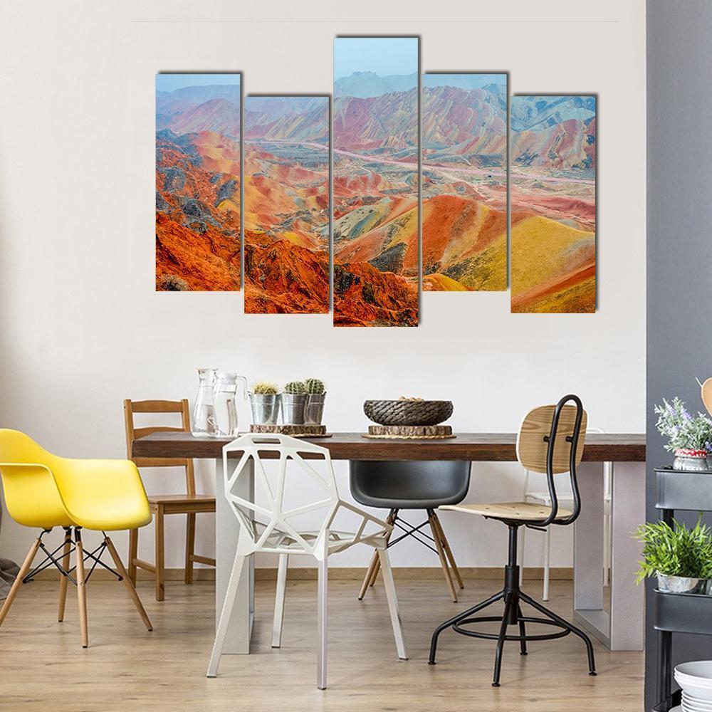 Colorful Landscape China Canvas Wall Art-5 Pop-Gallery Wrap-47" x 32"-Tiaracle