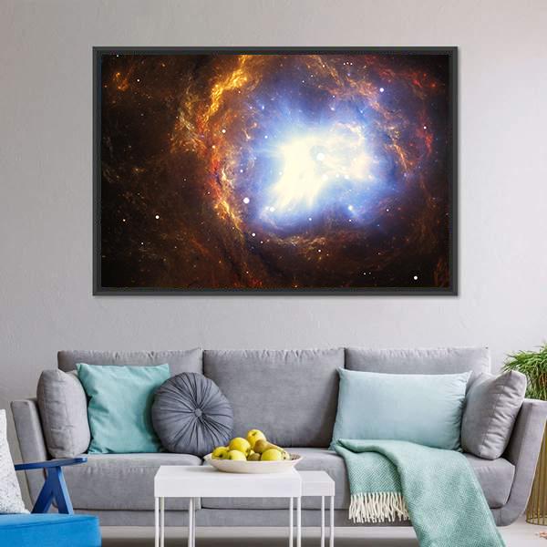 Colorful Nebula Canvas Wall Art-3 Horizontal-Gallery Wrap-25" x 16"-Tiaracle