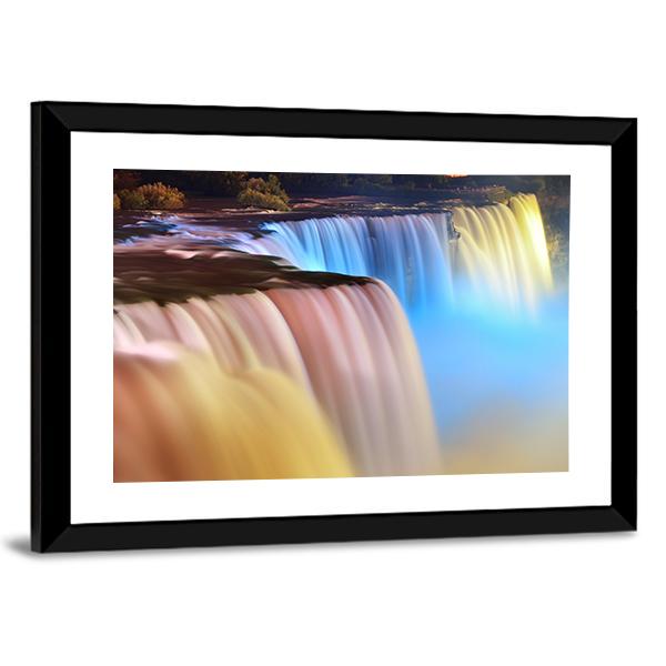 Colorful Niagara Falls Canvas Wall Art-5 Horizontal-Gallery Wrap-22" x 12"-Tiaracle