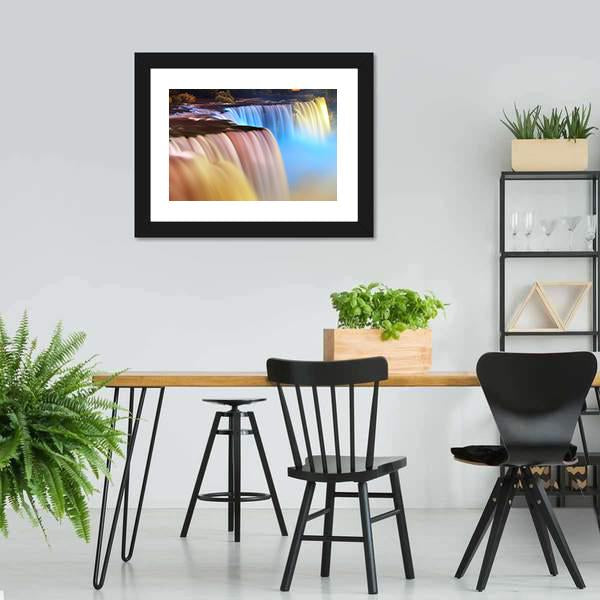 Colorful Niagara Falls Canvas Wall Art-5 Horizontal-Gallery Wrap-22" x 12"-Tiaracle