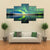 Northern Lights In Sky Canvas Wall Art-5 Pop-Gallery Wrap-47" x 32"-Tiaracle