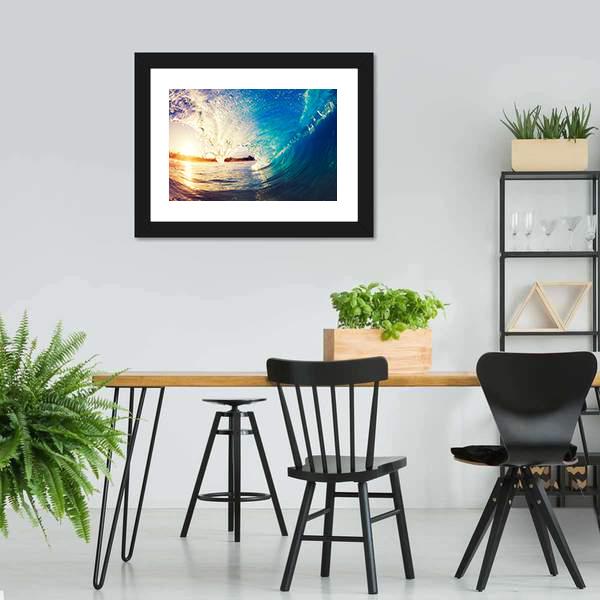 Colorful Ocean Wave Canvas Wall Art-5 Horizontal-Gallery Wrap-22" x 12"-Tiaracle
