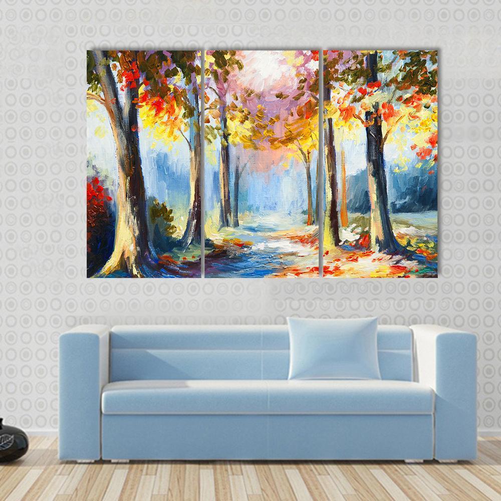 Colorful Spring Landscape Canvas Wall Art-3 Horizontal-Gallery Wrap-37&quot; x 24&quot;-Tiaracle