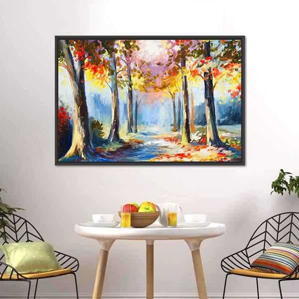 Colorful Spring Landscape Canvas Wall Art-1 Piece-Floating Frame-24&quot; x 16&quot;-Tiaracle