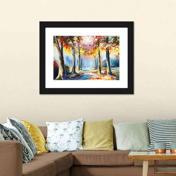 Colorful Spring Landscape Canvas Wall Art-1 Piece-Framed Print-20&quot; x 16&quot;-Tiaracle