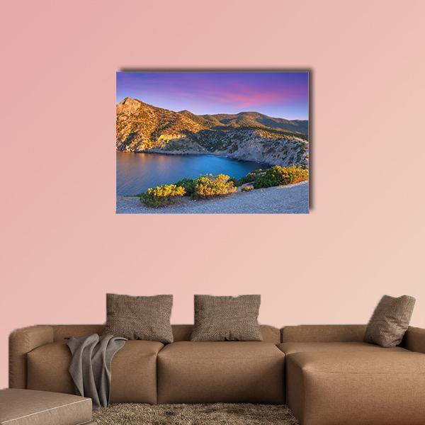 Summer Sunrise On Royal Bay Canvas Wall Art-1 Piece-Gallery Wrap-48" x 32"-Tiaracle