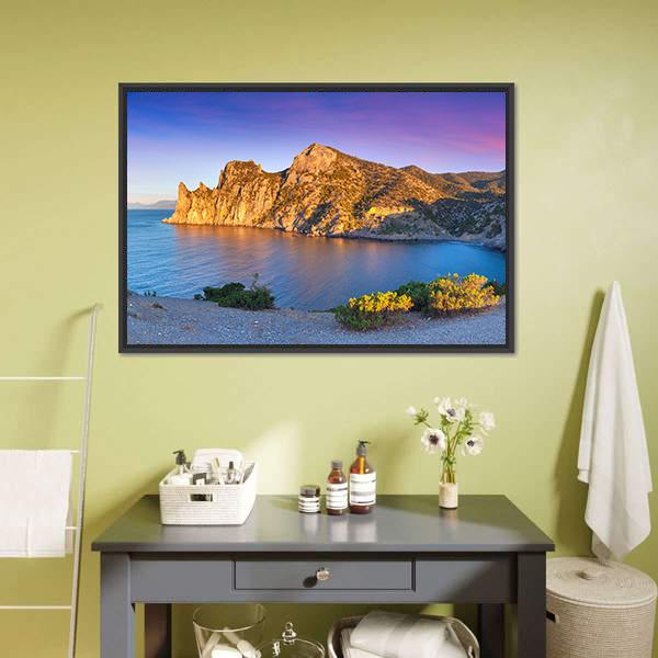 Summer Sunrise On Royal Bay Canvas Wall Art-3 Horizontal-Gallery Wrap-25" x 16"-Tiaracle