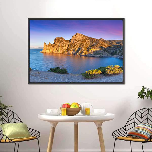 Summer Sunrise On Royal Bay Canvas Wall Art-1 Piece-Floating Frame-24" x 16"-Tiaracle