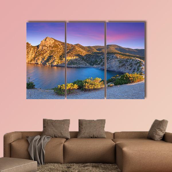 Summer Sunrise On Royal Bay Canvas Wall Art-3 Horizontal-Gallery Wrap-25" x 16"-Tiaracle