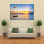 Colorful Sunrise Over Ocean Canvas Wall Art-3 Horizontal-Gallery Wrap-37" x 24"-Tiaracle