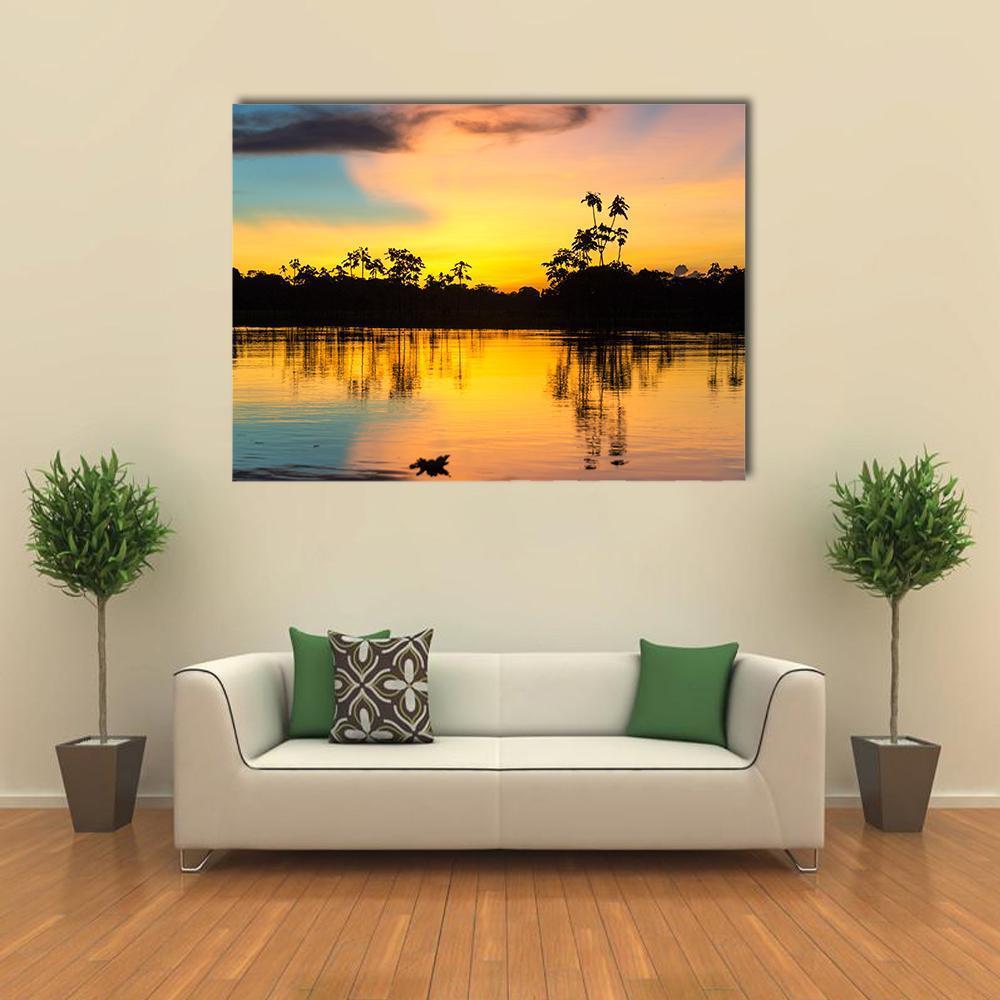 Amazon Rain Forest Peru Canvas Wall Art-1 Piece-Gallery Wrap-48" x 32"-Tiaracle