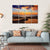 Colorful Sunset Of Ibiza Canvas Wall Art-4 Horizontal-Gallery Wrap-34" x 24"-Tiaracle