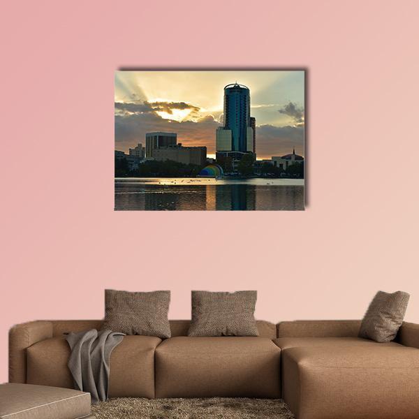 Lake Eola Park Canvas Wall Art-1 Piece-Gallery Wrap-48" x 32"-Tiaracle