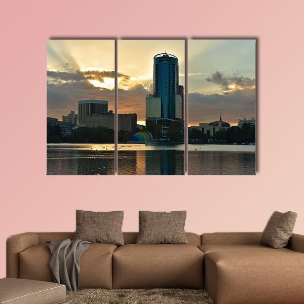 Lake Eola Park Canvas Wall Art-3 Horizontal-Gallery Wrap-25" x 16"-Tiaracle