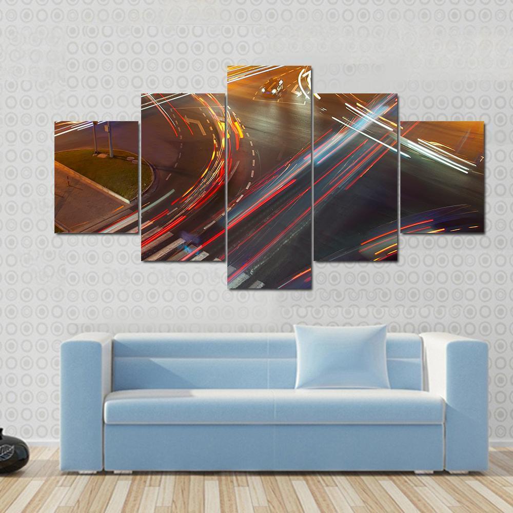 Colorful Traffic Lights Canvas Wall Art-4 Pop-Gallery Wrap-50" x 32"-Tiaracle