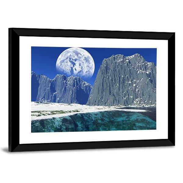 Colorful Winter Coast Canvas Wall Art-3 Horizontal-Gallery Wrap-25" x 16"-Tiaracle