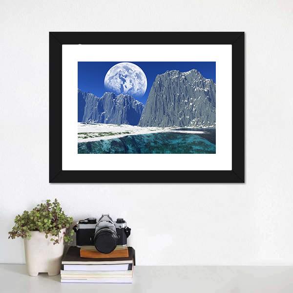 Colorful Winter Coast Canvas Wall Art-3 Horizontal-Gallery Wrap-25" x 16"-Tiaracle