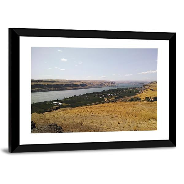 Columbia Gorge River Panoramic Canvas Wall Art-1 Piece-36" x 12"-Tiaracle