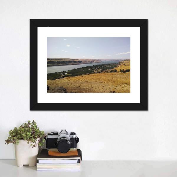 Columbia Gorge River Panoramic Canvas Wall Art-1 Piece-36" x 12"-Tiaracle