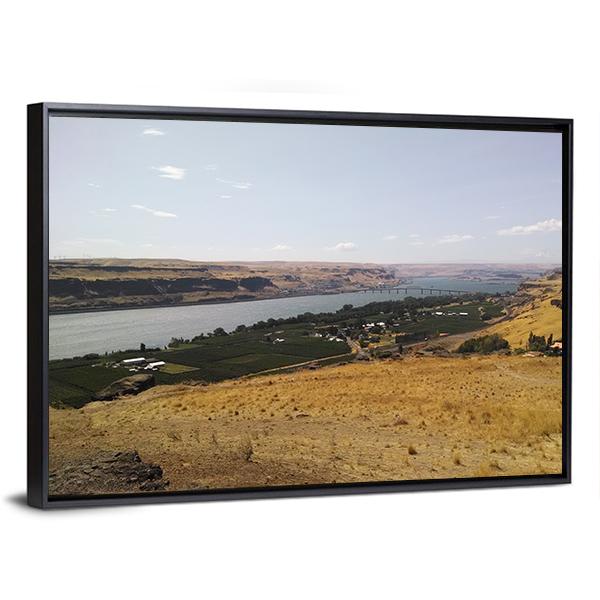 Columbia Gorge River Panoramic Canvas Wall Art-1 Piece-36" x 12"-Tiaracle