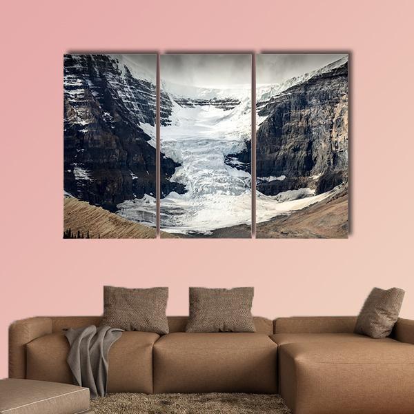 Columbia Icefield Glacier Canvas Wall Art-4 Pop-Gallery Wrap-50" x 32"-Tiaracle